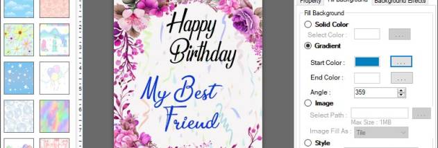 Birthday Card Creator Tool screenshot