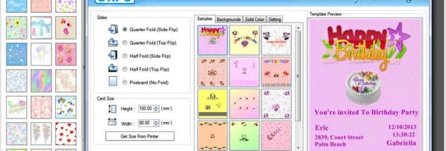 Birthday Card Designing Program screenshot