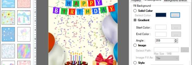 Birthday Card Designing Software screenshot