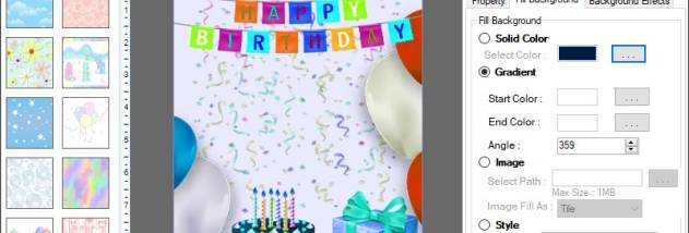 Birthday Card Designing Software screenshot