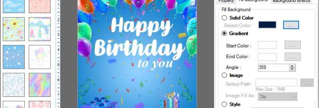 Birthday Cards Maker Software screenshot
