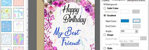 Birthday Card Maker Software screenshot
