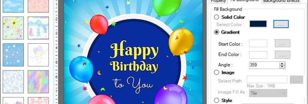 Birthday Card Maker Software screenshot