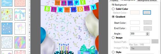 Birthday Card Making Software screenshot