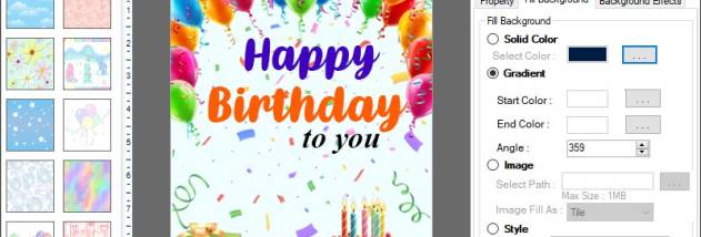 Birthday Card Templates Maker Tool screenshot