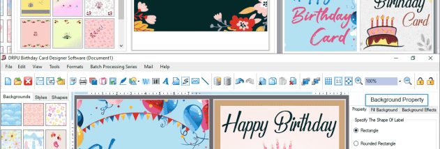 Birthday Cards Maker Software screenshot