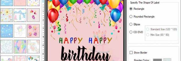 Birthday Party Greeting Card Maker Tool screenshot