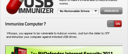 BitDefender USB Immunizer screenshot