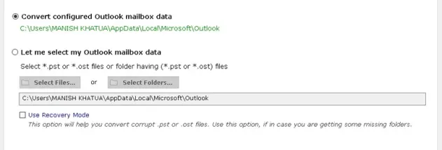 BitRecover Outlook Email Address Extractor Wizard screenshot
