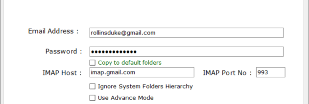 BitRecover PST to IMAP wizard screenshot
