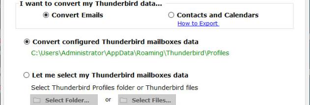 BitRecover Thunderbird Restore wizard screenshot