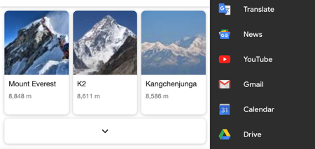 Black Menu screenshot