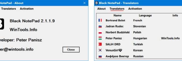 Black NotePad screenshot