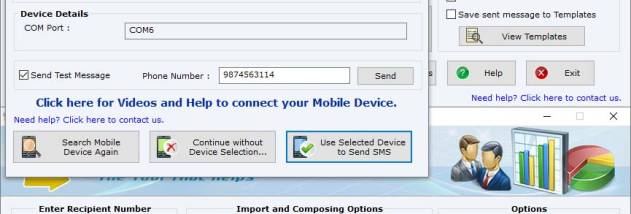 BlackBerry Group SMS Software screenshot