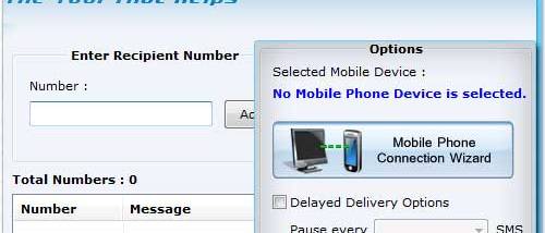 BlackBerry SMS Application screenshot