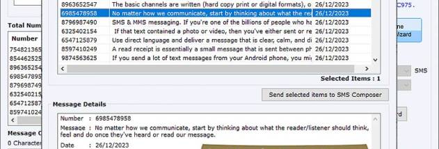 BlackBerry SMS Program screenshot