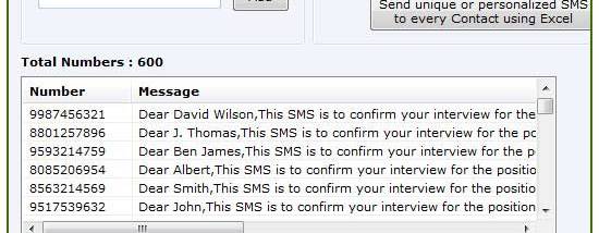 BlackBerry SMS Software screenshot