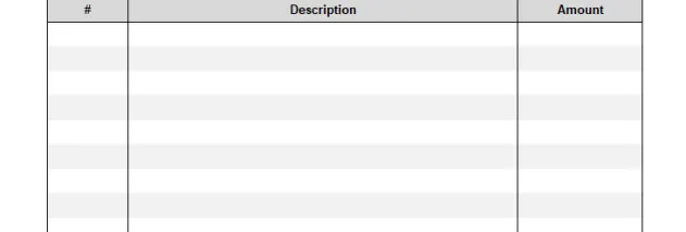 Blank Service Invoice Template screenshot