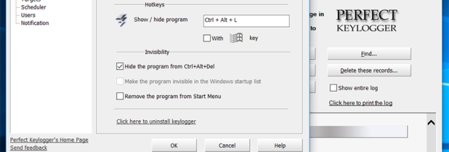 BlazingTools Perfect Keylogger screenshot