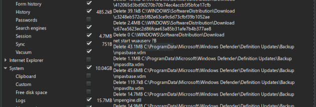 BleachBit screenshot