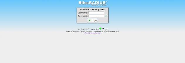 BlissRADIUS screenshot