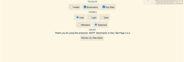BNTP: Bookmarks in New Tab Page screenshot