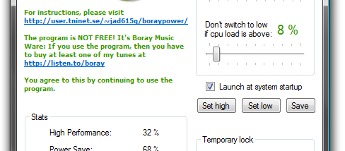 Boray POWer screenshot
