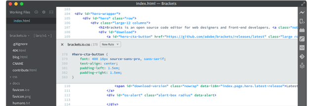 Brackets Sprint screenshot