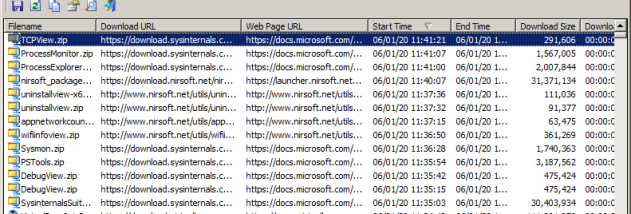 BrowserDownloadsView screenshot