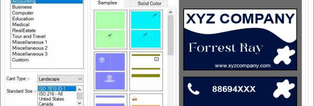 Bulk Business Cards Printing Software screenshot