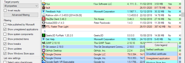 Bulk Crap Uninstaller screenshot