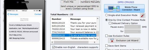 Bulk Messaging Application screenshot