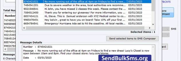 Bulk SMS BlackBerry Mobile screenshot