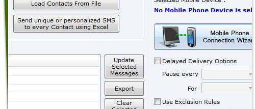 Bulk SMS BlackBerry screenshot