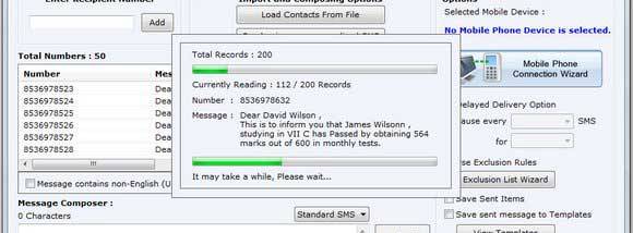 Bulk SMS from PC screenshot