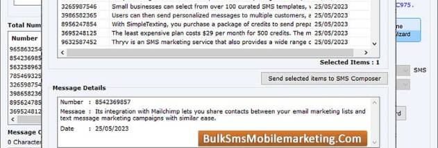 Bulk SMS Marketing Blackberry screenshot