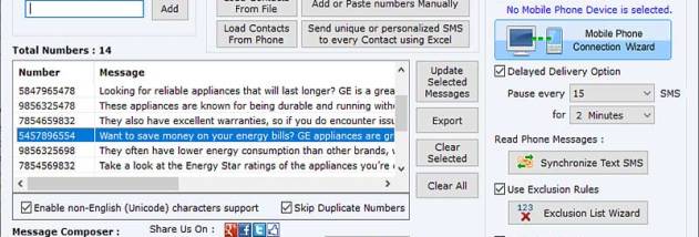 Bulk SMS Mobile Marketing Windows Phone screenshot
