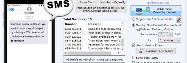 Bulk SMS Sender Application screenshot