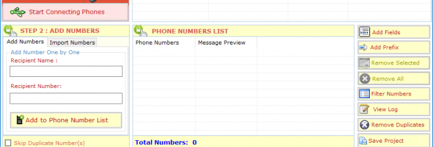 Bulk SMS Sender Multiphone v5.0 screenshot