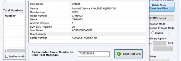 Bulk SMS Sender Tool screenshot
