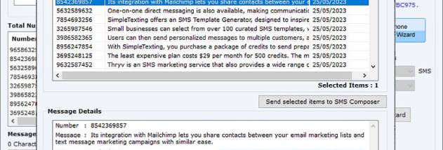 Bulk SMS Software for BlackBerry screenshot