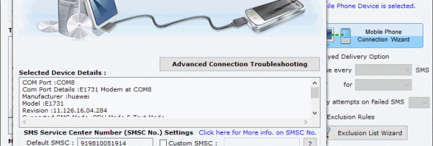 Bulk SMS Software for GSM Mobile Phone screenshot