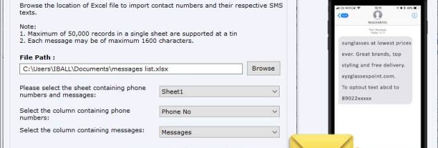 Bulk SMS Trial Messaging Tool screenshot