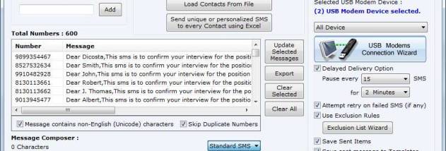 Bulk SMS USB Modem screenshot