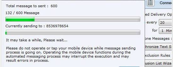 Bulk SMS Windows Mobile screenshot