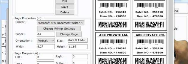 Business Barcode Label Maker Program screenshot