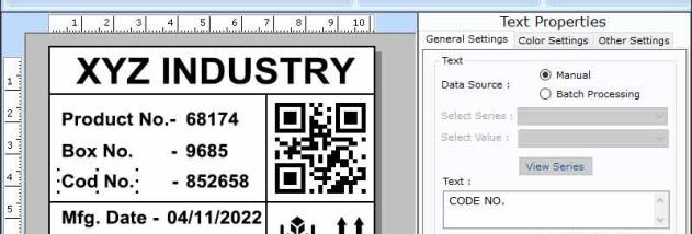 Business Barcode Label Printing Tool screenshot