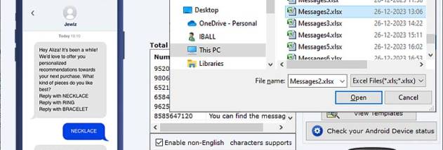Business Bulk Text Messages Tool screenshot