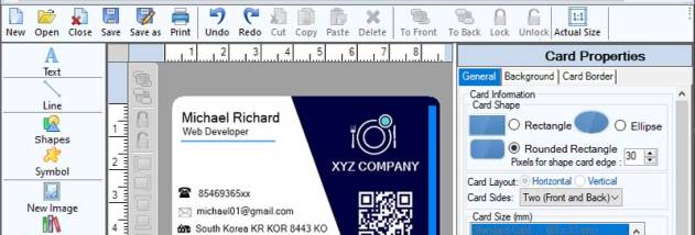 Business Card Creator for Windows screenshot