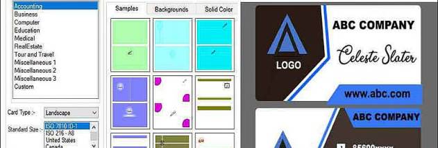 Business Card Design Tool screenshot